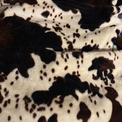 Heavy Cow Print King Size Blanket Comforter 
