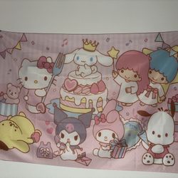Sanrio wall Tapestry Pastel