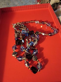 early 1950s Haiti Carnegie three strand necklace