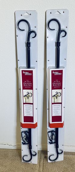 28 inch 248 inch drapery rods that black iron brand new in package