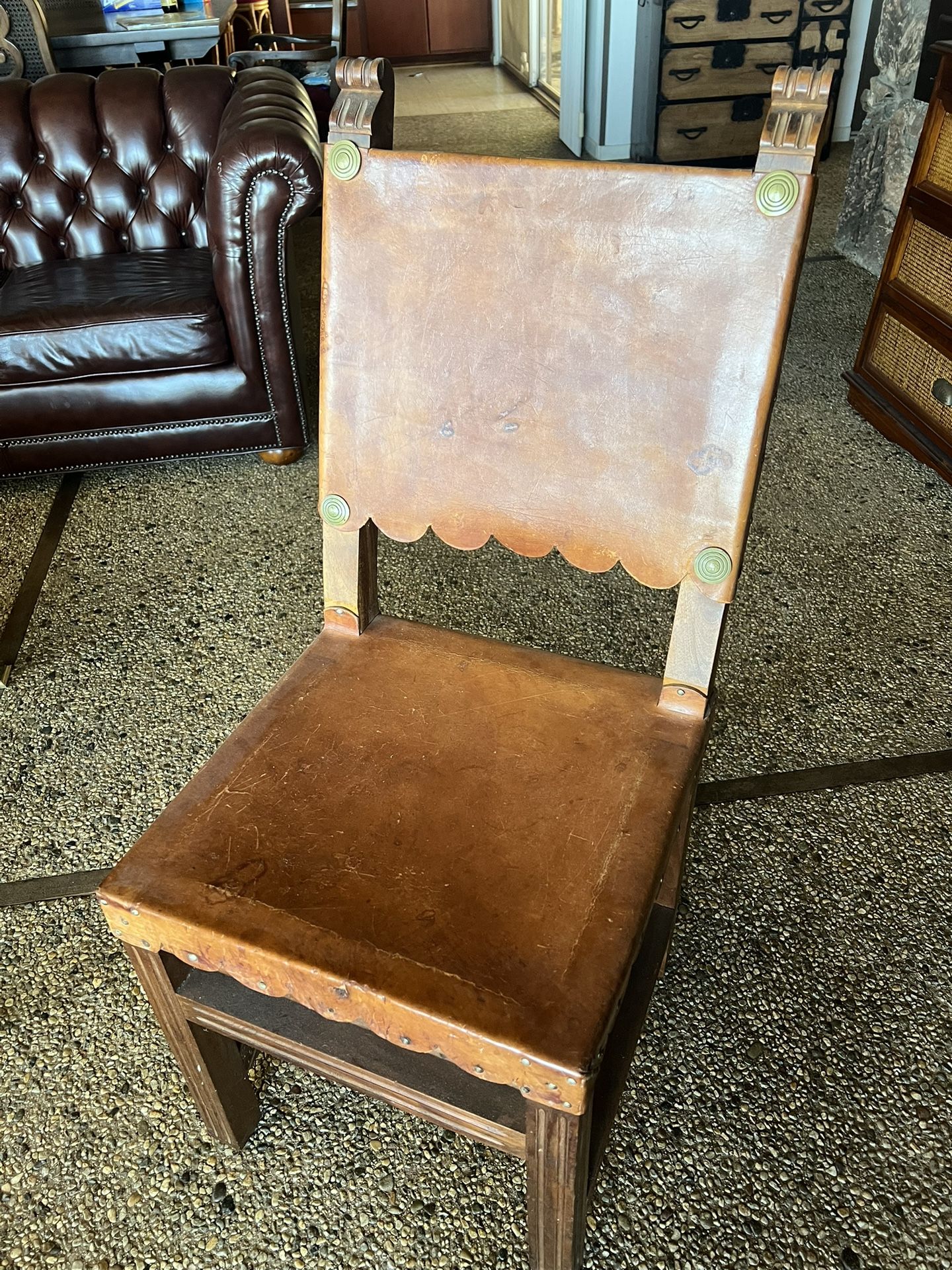 A Beautiful Leather Mid Century Chair