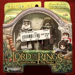 Lord Of The Rings 2004 Art Asylum MiniMates Gandalf the White & King Théoden