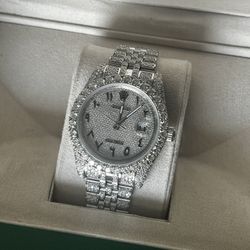 Custom Mossanite Watch