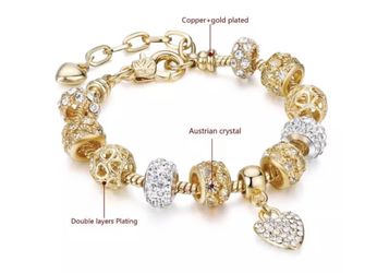 Gold Plated Bracelet With Heart