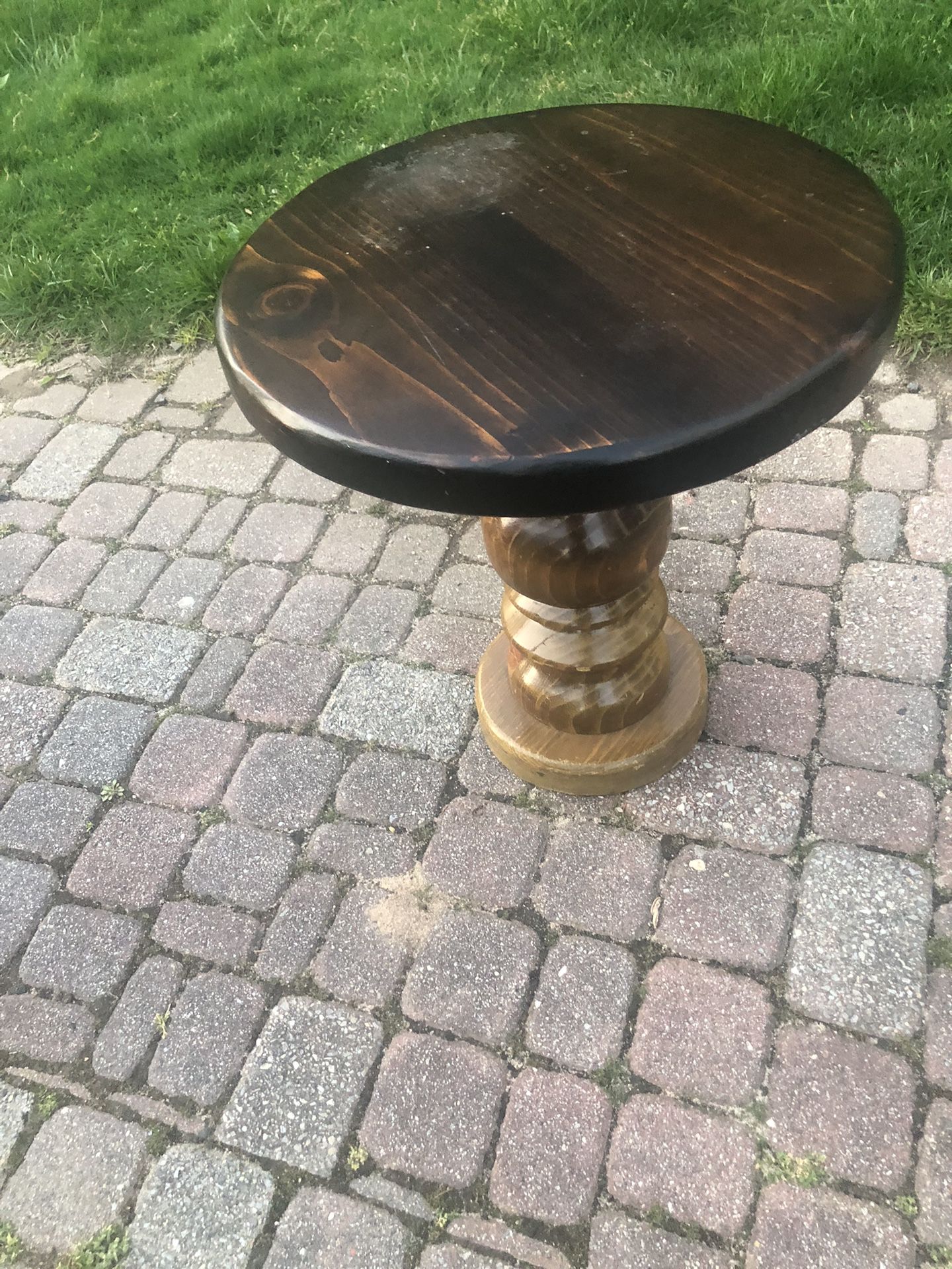 Thick Solid Wood Side Table (or Stool)