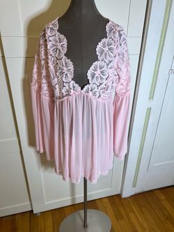Free people, pink crocheted, baby doll top