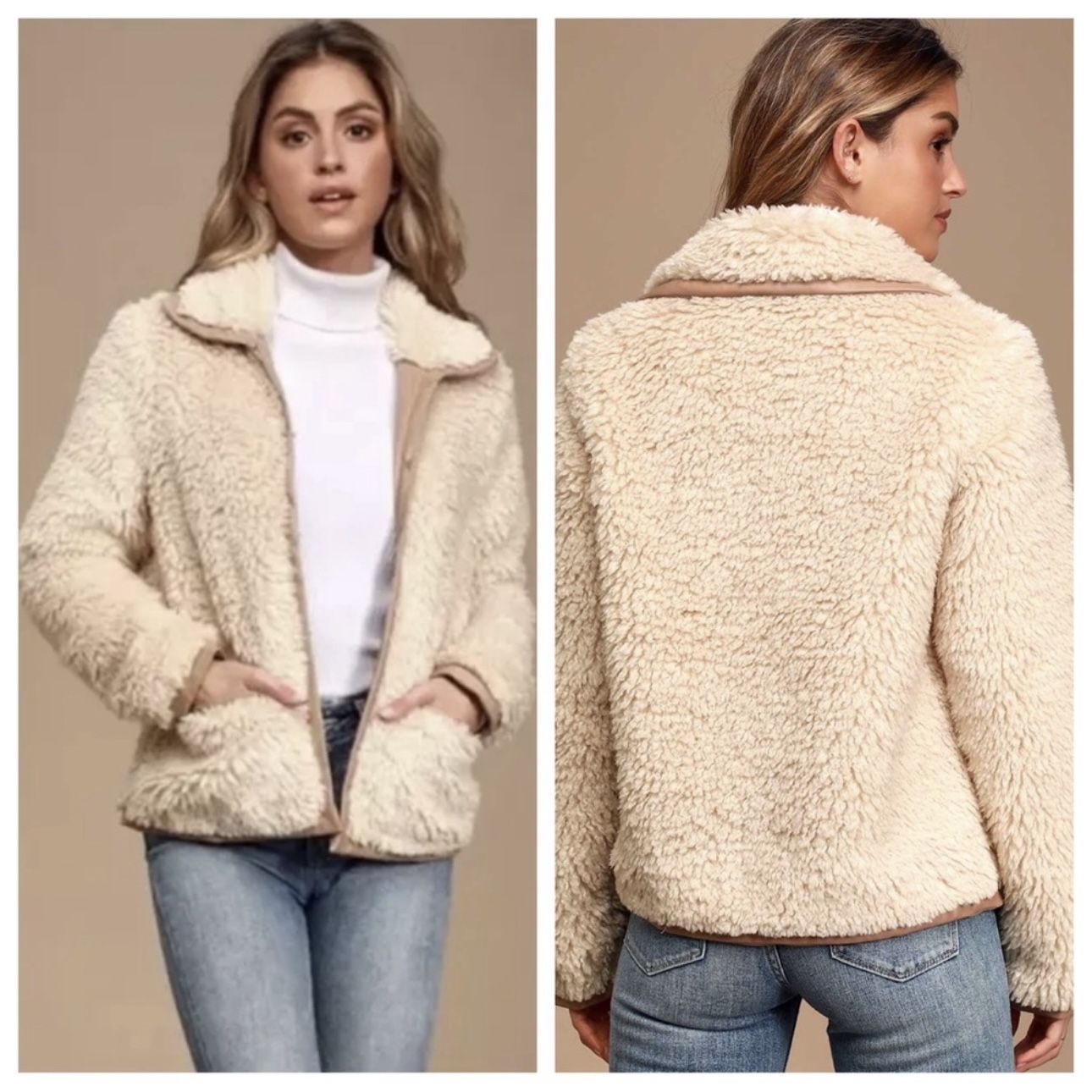 Lulus Faux Sherpa Jacket XS