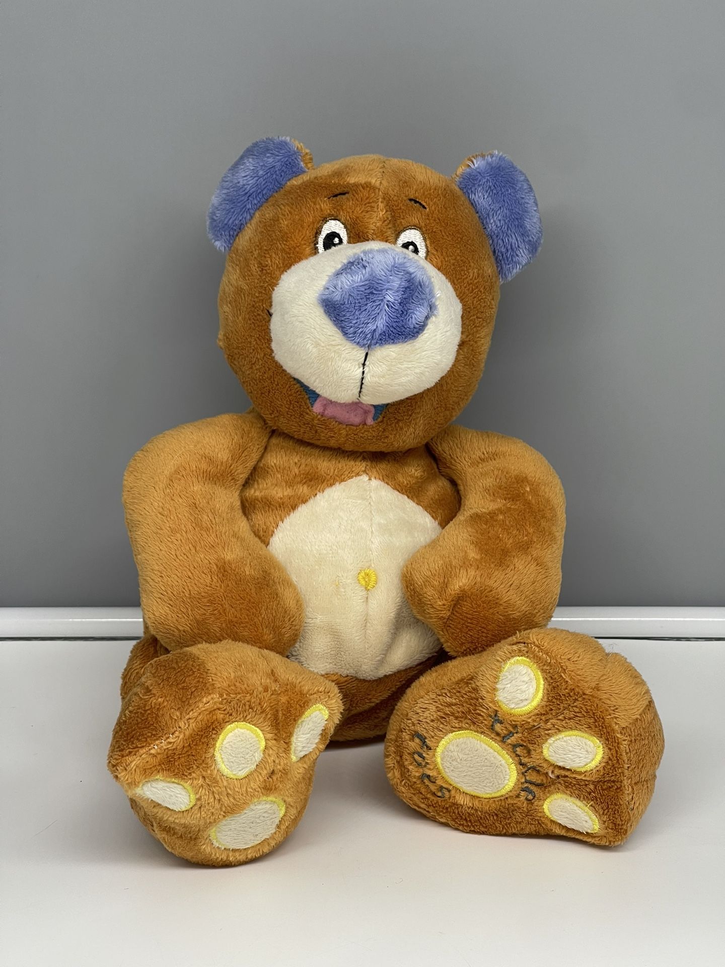 2014 Nuby Tickle Toes Giggling Bear Plush Toy WORKS