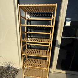 Bamboo 6 tier shelf NEW
