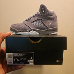 JORDAN 5 WOLF GREY SIZE 13C
