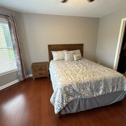 Queen Size Bed and Night Stand