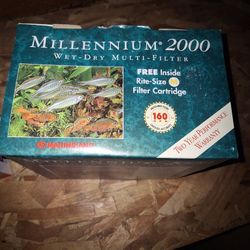 Millennium 2000 Hang On The Back Filter For 20 To 40 Gallon Tanks New Old Stock