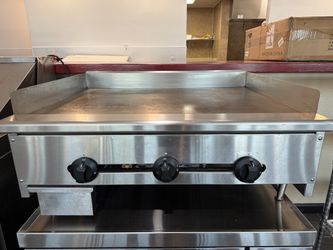 36” Commercial Flat Top Griddle – Natural Gas, Heavy Duty Stainless Steel