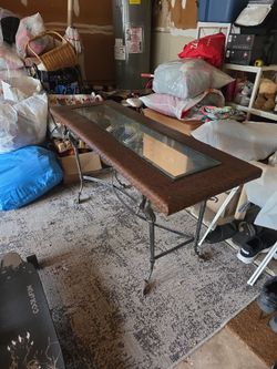 Vintage Hollywood Regency Eagle Bird Coffee Table – Glass Insert – Brass/Bronze Style