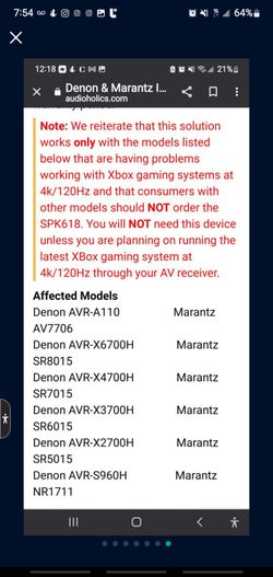 Denon/Marantz - SPK618 HDMI ADAPTER