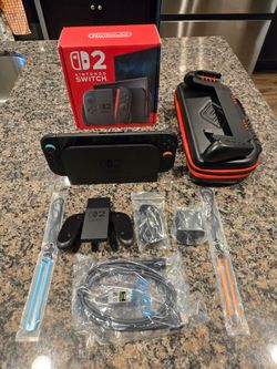 Nintendo Switch 2 With Case and Comfort Grip