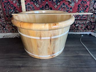 Wood Bucket (Has small chip and crack)