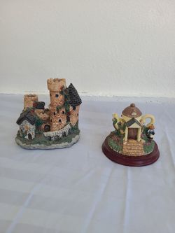 Castle and Cottage Art, 2 pieces, Adorable, Great for magical parties and gardens