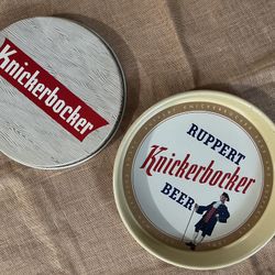 2- 1960s Knickerbocker Beer Serving Trays 