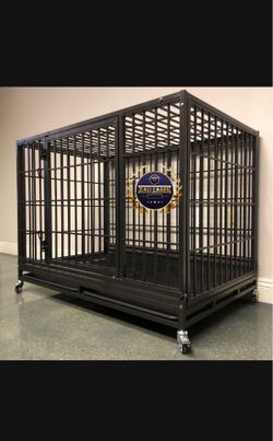 Dog pet cage kennel size 48” xl with grid and tray new inbox