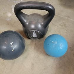 Work out heavy medicine balls and dumbell