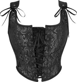 XS Corset Jacquard Black New
