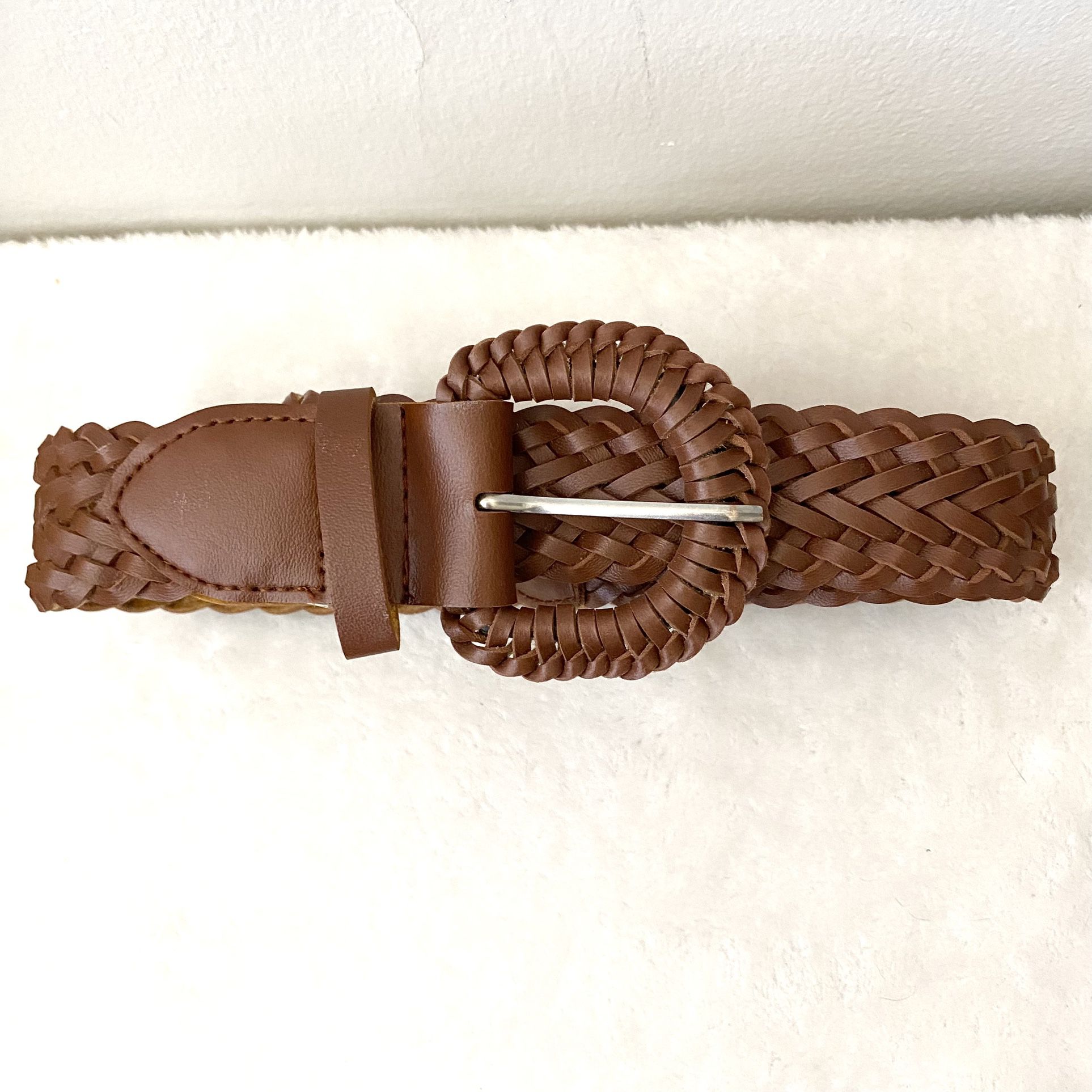 Vintage Brown Braided Belt