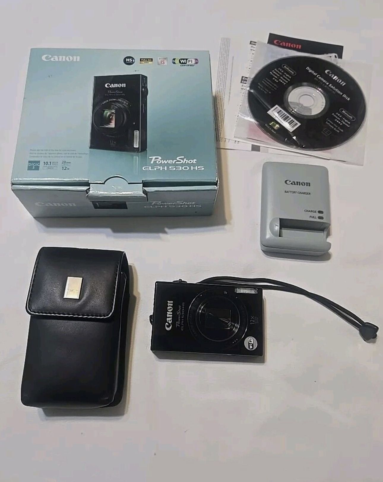 Canon PowerShot ELPH 530HS Digital Camera, Black 10.1MP 12x Optical Zoom Wifi