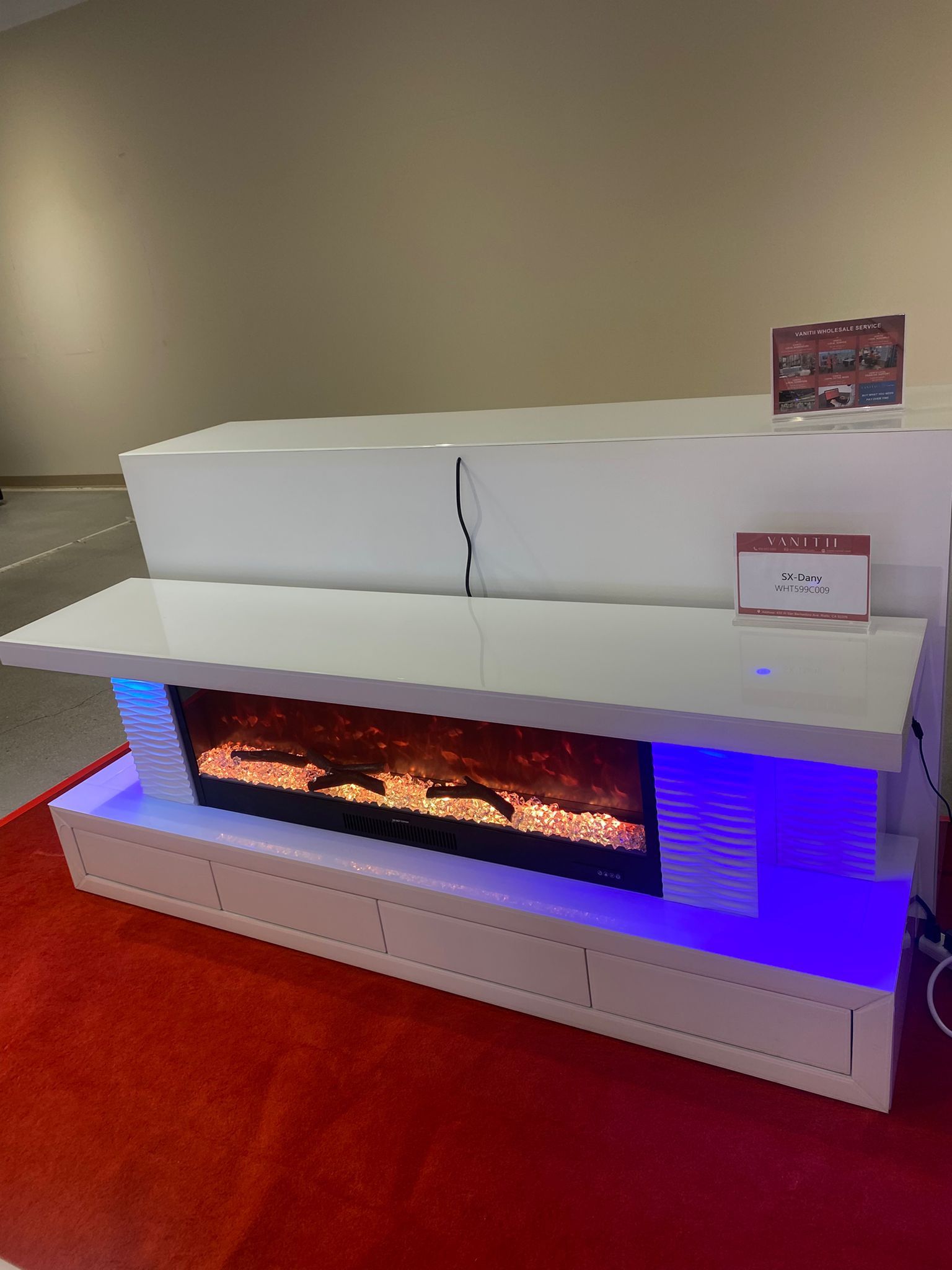 TV Stand With Fireplace 