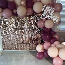 Ballon Garland With Backdrop