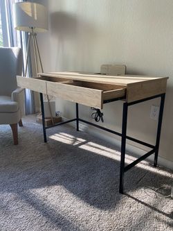 Wood & Metal Desk - Great Condition