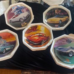 Corvette Collectible Plates W Certificates 