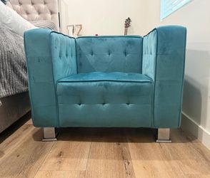 Christopher Knight Home Boden Tufted Dark Teal Velvet Armchair