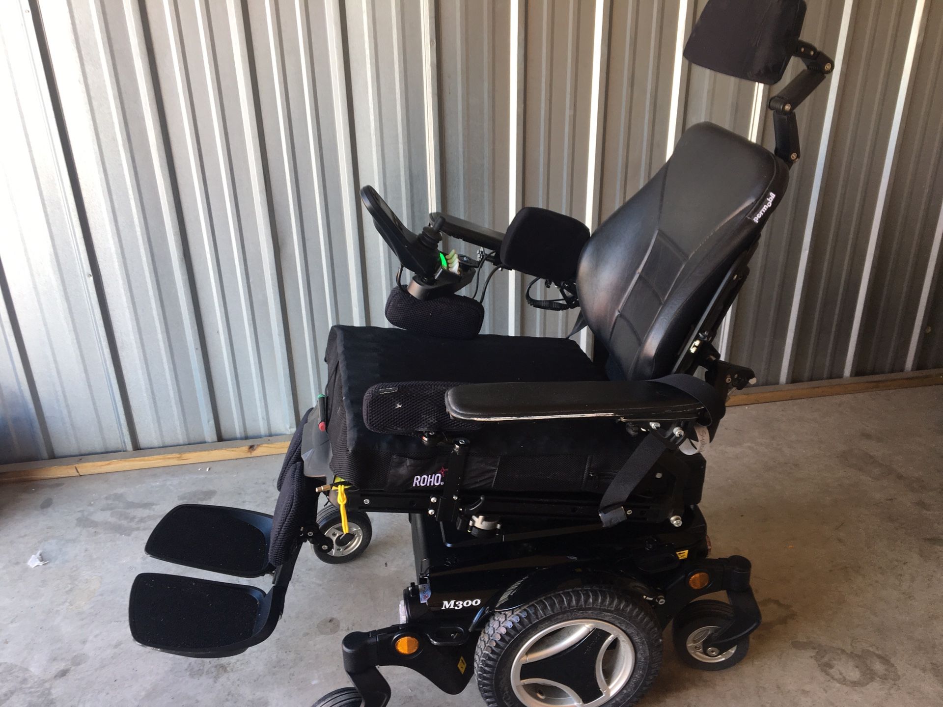 Permobil M 300. Leg wedges. And twin size XL air mattress. All brand new condition. Brand new batteries
