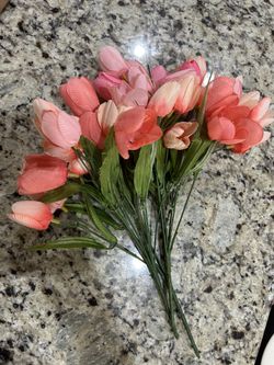 Fake Tulip And Eucalyptus Stems