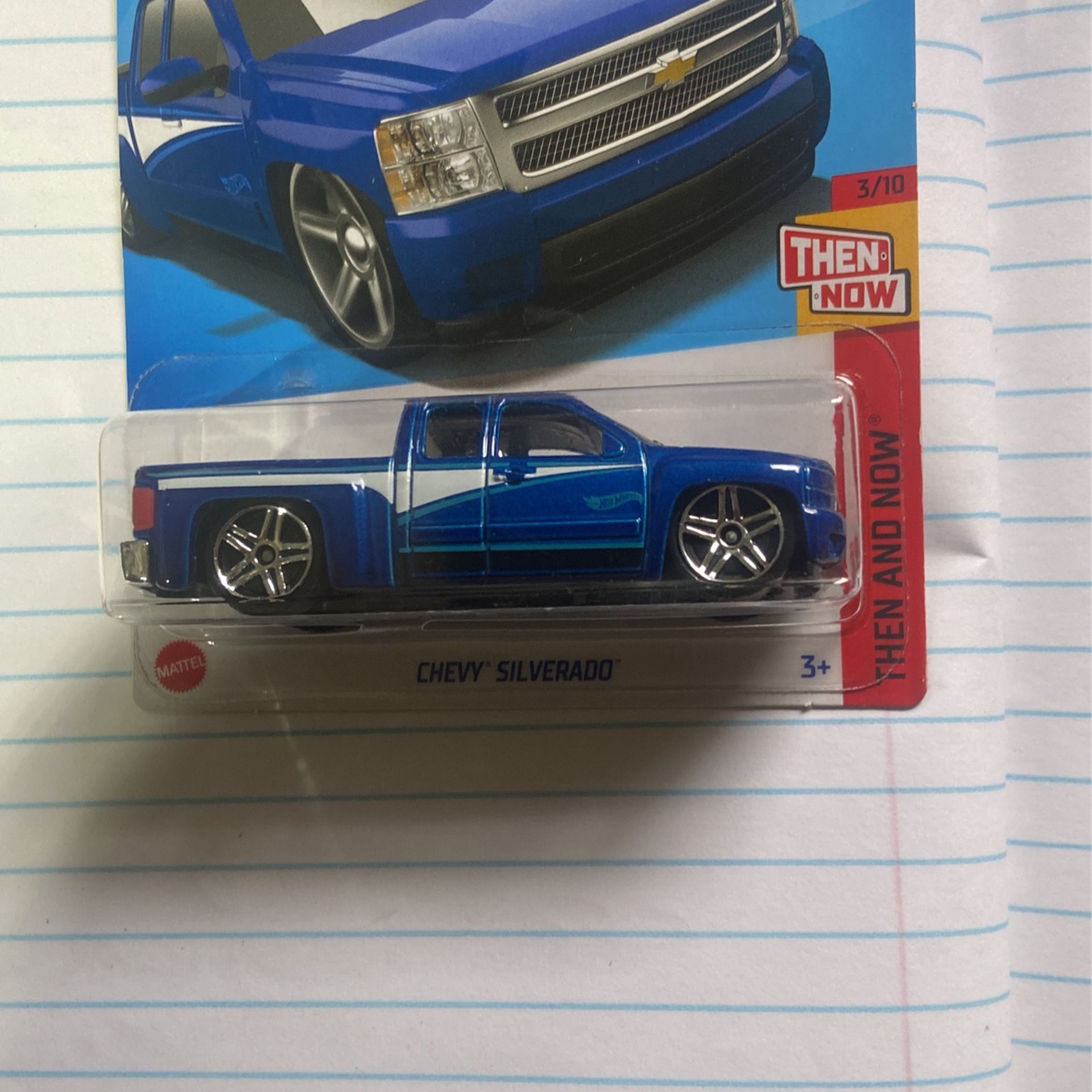 Hot Wheels 2024 Chevy Silverado Then And Now Series Blue Pickup