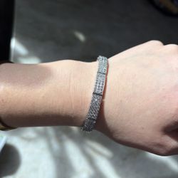 18k White Gold Tennis Bracelet 