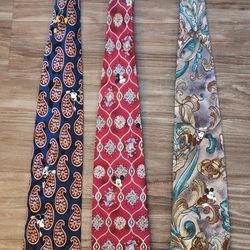 Mens Disney Silk Ties Mickey Mouse Donald Duck Goofy Pluto