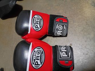 Pro boxing gloves and head gear