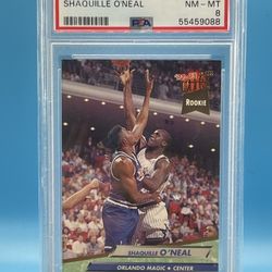 SHAQUILLE O'NEAL 1992 FLEER ULTRA #328 ROOKIE RC PSA 8 NM-MT