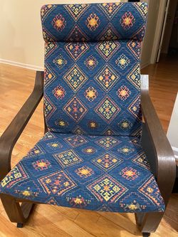 Ikea chairs with Etsy custom covers