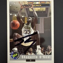 SIGNED Shaquille O’Neal Rookie - Classic Draft Picks #1 - 1992