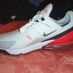 Nike Air Max 270 lifestyle sneakers in the "White/Black-University Red"