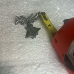 Small Vintage Pewter Brooch Pin with Xmas Bells