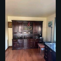 Leopold Stickley Executive Wall Bookcase Cabinet 