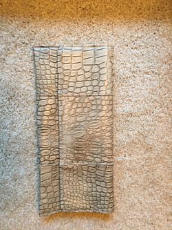 Silver/Gray clutch purse