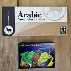 New 2 Box Lot, Arabic Language Flash Cards