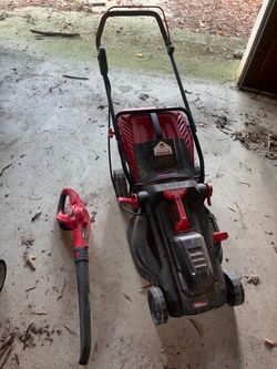 Electric lawnmower and leaf blower