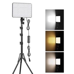 30W Upgraded Photography Lighting Kit, Anautin 1-Pack LED Video Lighting for Video Recording, 3700Lux Studio Lights with Tripod Stand for Photography,