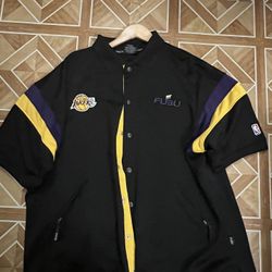 FUBU NBA Authentic Vintage Lakers Warmup Shirt 3X